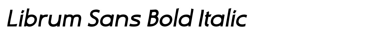 Librum Sans Bold Italic